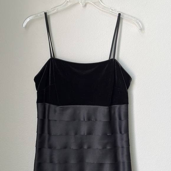 Alex Evenings Black Faux Velvet Two-Piece Dress - Picture 11 of 17